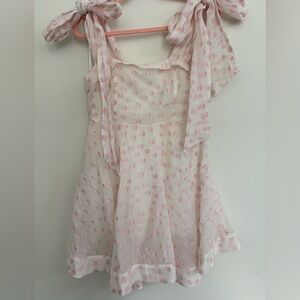 MARBLE Pink Polka Dot Kids Dress
